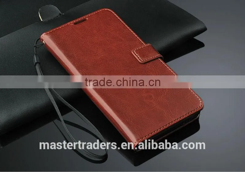 Original Fashion 64 Grain Stand Holder Wallet Flip PU Leather Case For HTC 820 MT-3099