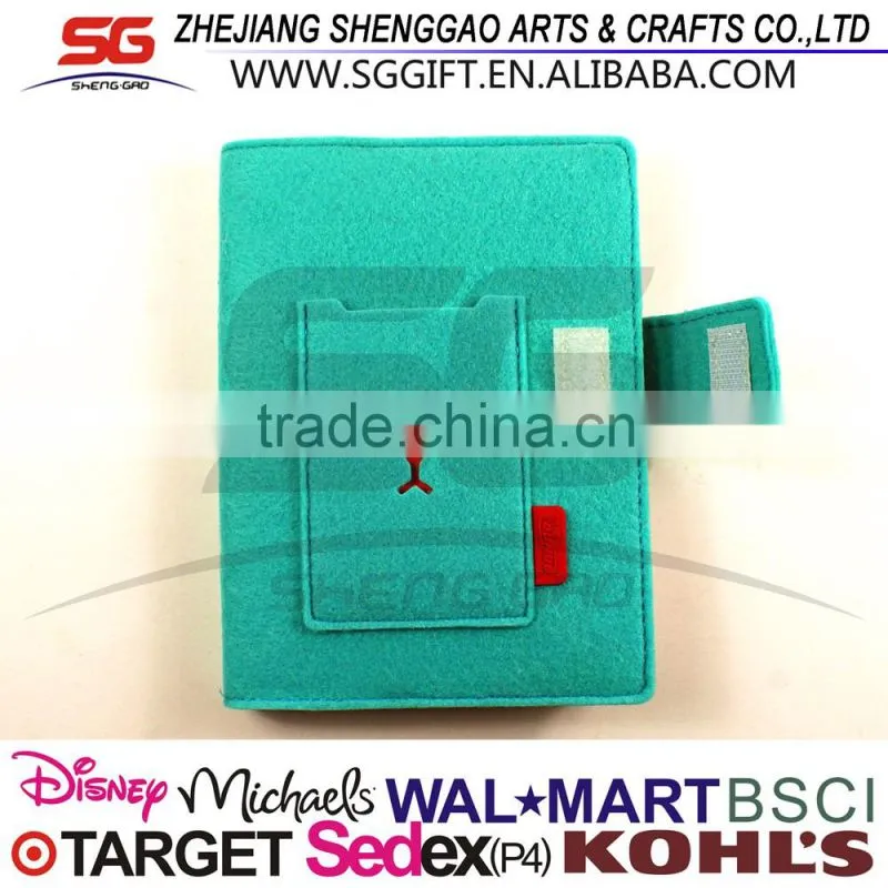 eco-friendly felt fabric cover custom design notebook