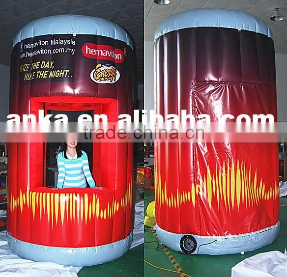 5m high inflatable mobile paint booth for advertisement