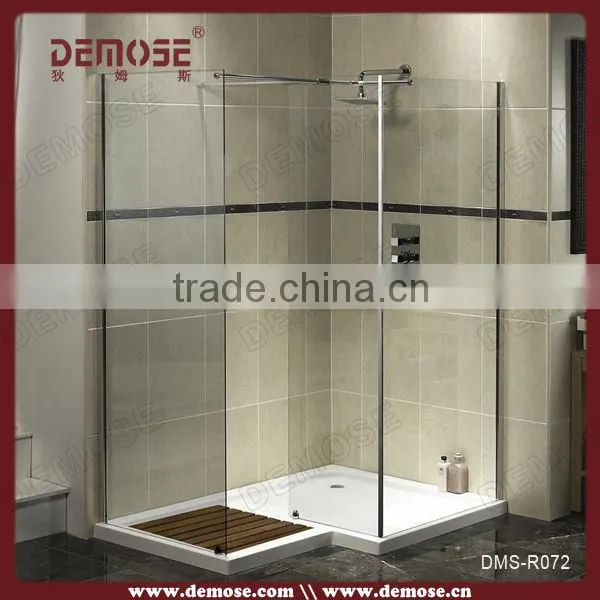 2013 new design frameless simple shower door plastic shower enclosure