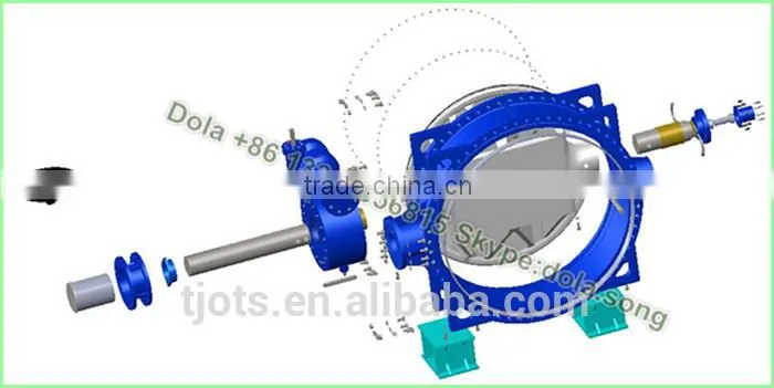 BV-DS122 EN 598 double eccentric butterfly valve dn800