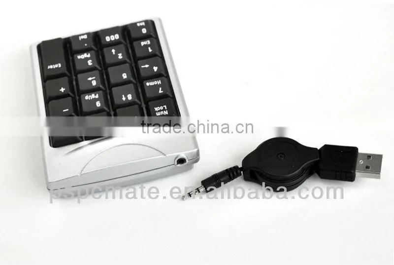 numeric keypad with separated usb cable,wired laptop number keypad