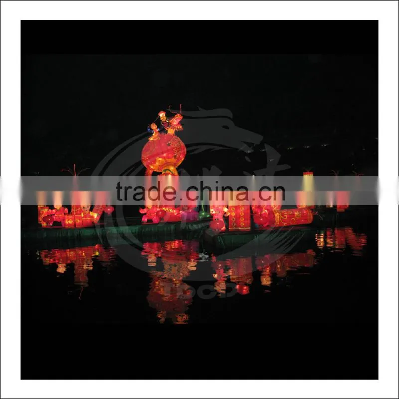 Chinese red silk dragon lantern