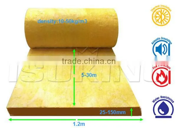 ISOKING Glasswool Heat Insulation Glass Wool Blanket Price With Aluminium Foil