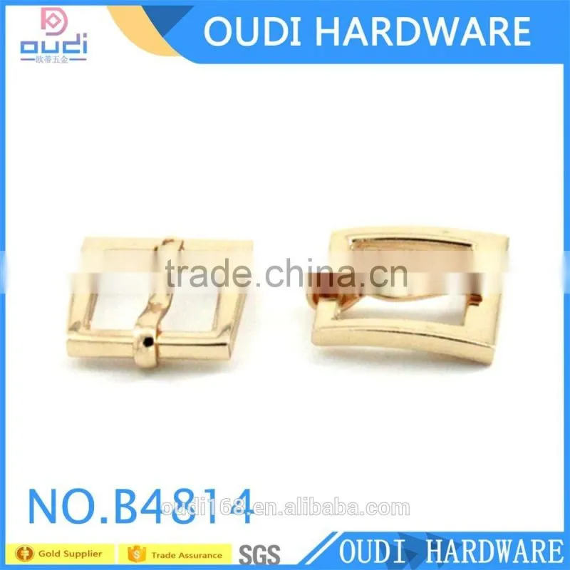 SGS Zinc Alloy Light Gold Shoe Buckles Shoe Decoration Accessories Metal Shoe Buckle Parts