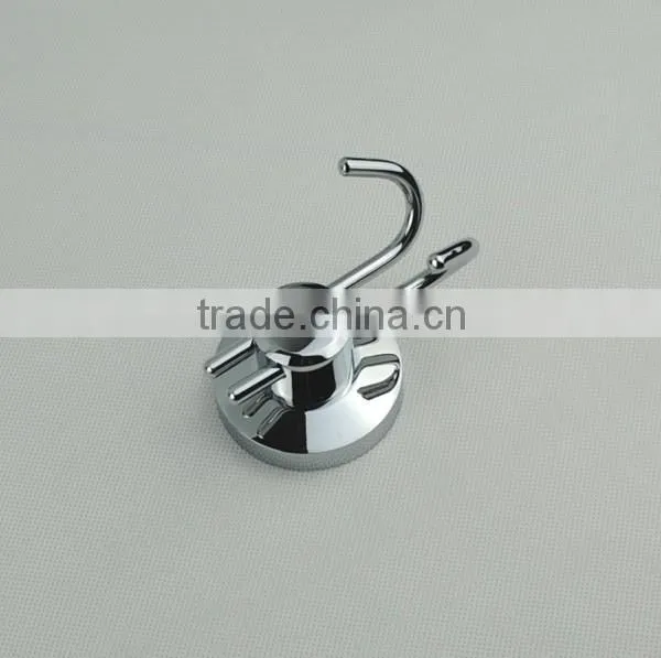 Bathroom accessories wall mounted brass chrome wall coat hanger, metal double robe hooks, wall hook decorative
