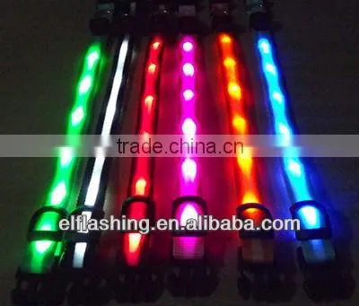 led dog leash blue large size dog leash