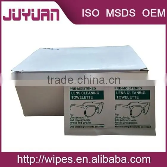 antibacterial alcohol surface cleaning lens wet wipe