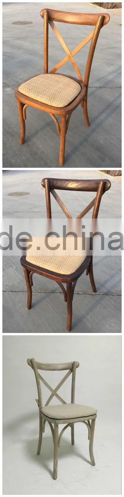 wooden oak wood antique cross back chair
