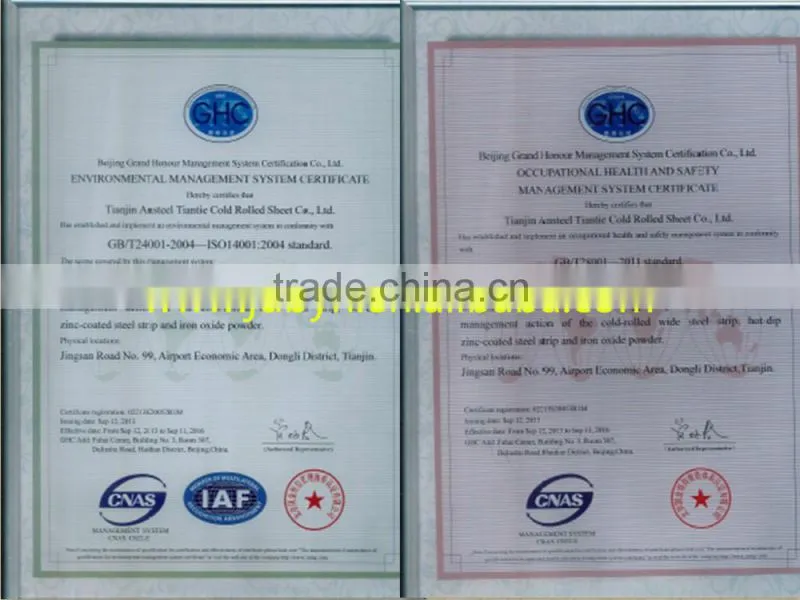 Prime Hot Dip Galvanized Coils ASTM A653 CS-B