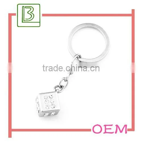 Bridal Transparent dice handy keychain