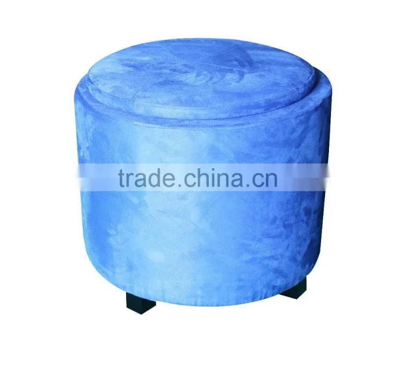 2015 hot sale round fabric ottoman pouf stool/moroccan pouf