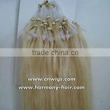 TOP quality remy human hair extensions easy loop micro ring