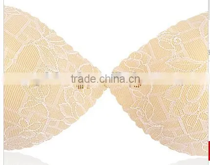 Latest New Backless Sponge Bra Sexy Ladyies Push Up Stylish Purple Lace Fabric Bra