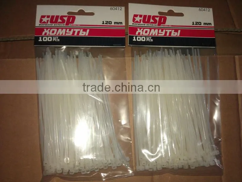 Direct selling 94v-2 self-locking 3.6*150 PA66 Nylon Cable Ties /plastic twist ties