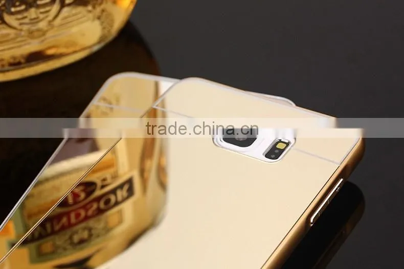 High Quality Aluminum Felt Case Cell Phone Bumper Case Whith Mirror Cover For Samsung Galaxy Note 3 Mirror Case
