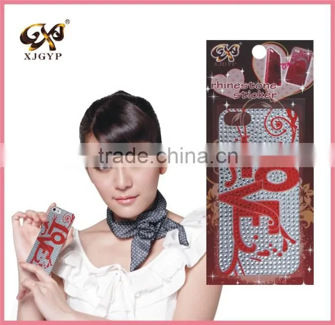 mobile phone diamond sticker/mobile phone sticker phone grips/3d sticker for cell phone