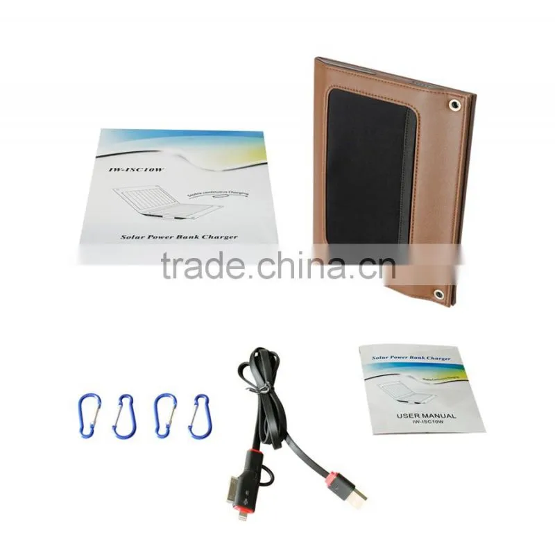 6000mAH Solar Charger Portable Foldable Solar Panel Charger 6V 10W Solar