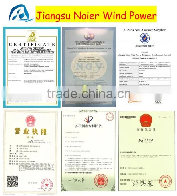 100w 200w small 12/24v red vertical wind turbine generator