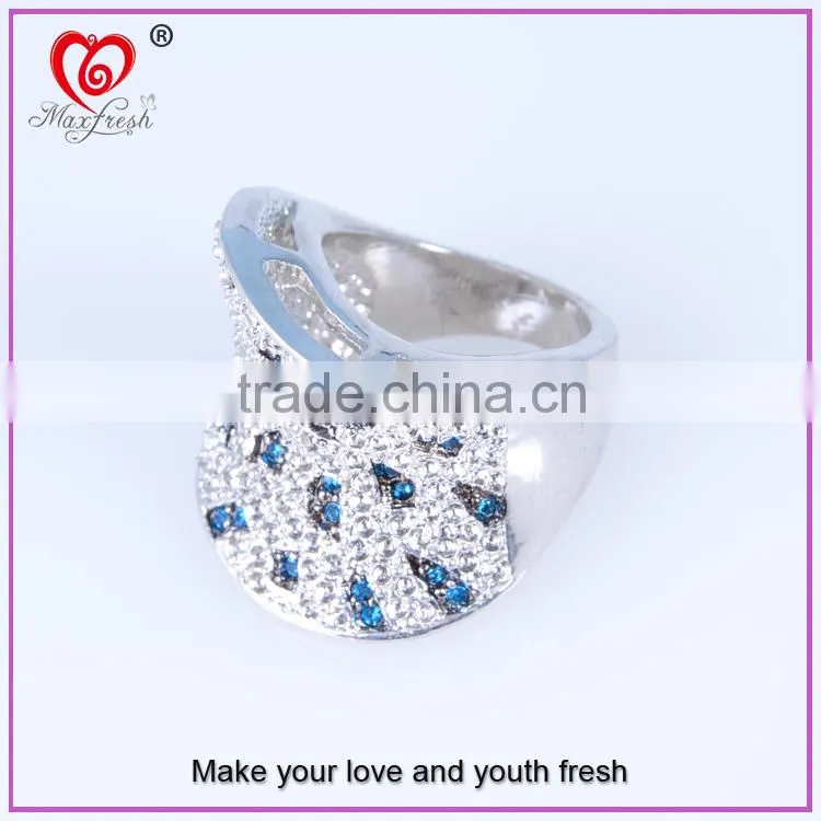 2015 Custom white gold plated stainless steel mens ring jewelry mens ring of steel