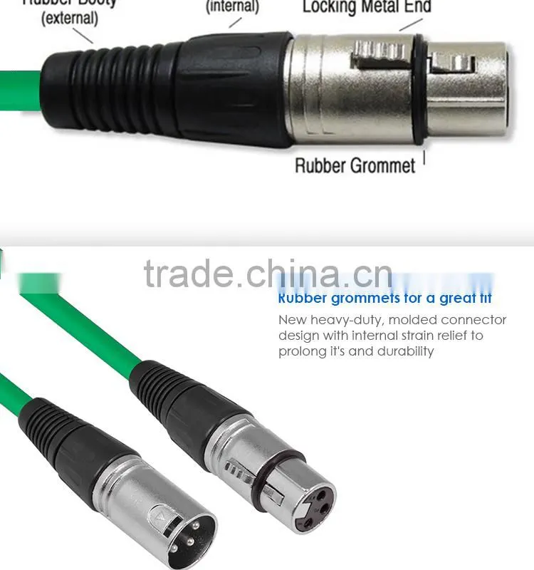 Mic Cable Cords - XLR Male to XLR Female Colored Cables