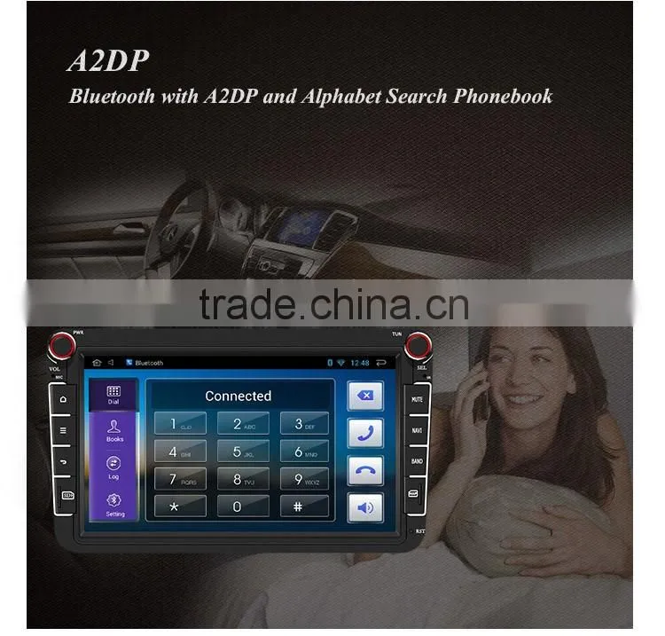 7"Led screen android double din car radio with quad core system