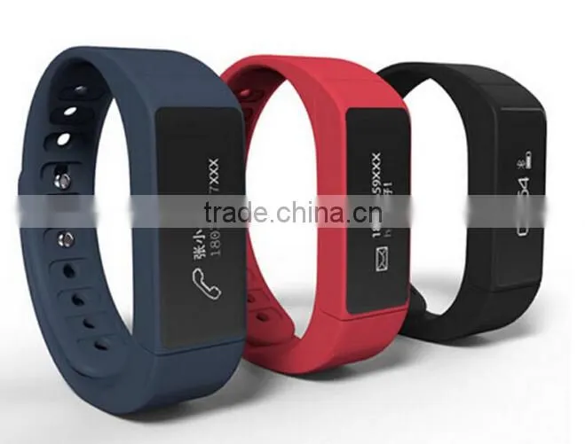 i5 plus smart wristband bracelet bluetooth 4.0 three color red,black,deep blue