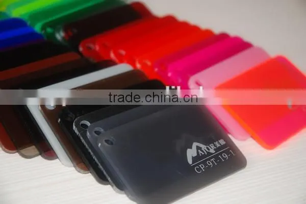 color high gloss 10mm perspex uv red