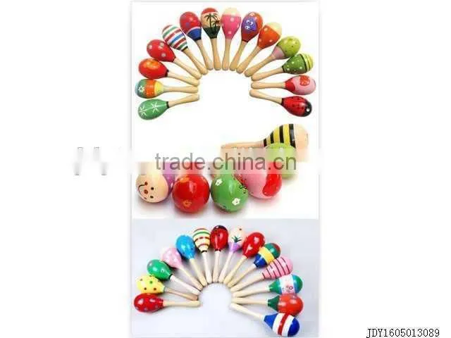 Hot selling wooden baby rattle toy,musical baby bell toy,musical toy
