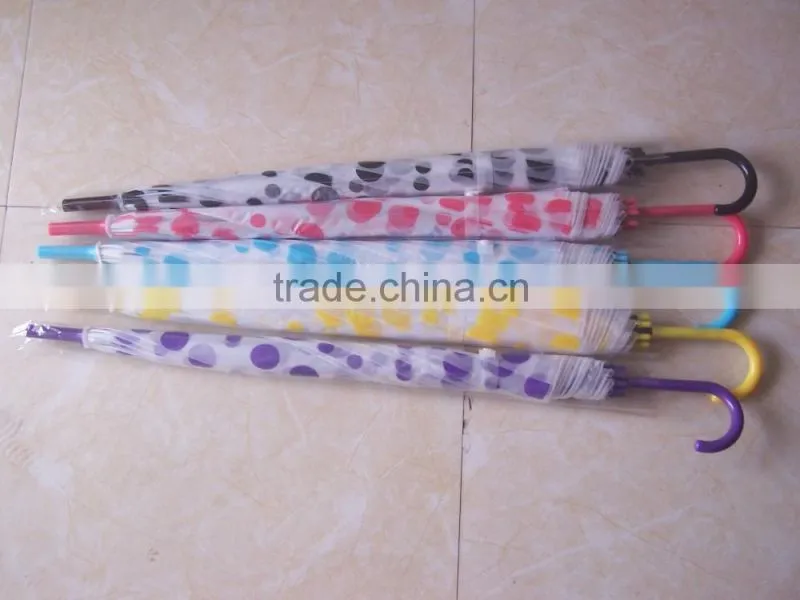 2016 Custom wholesale rain promotional best selling transparent poe umbrella