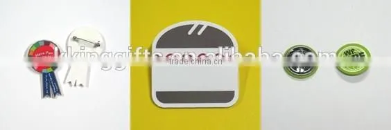 2015 Hot selling plastic name badge clip/custom tinplate button badge/plastic badge clip