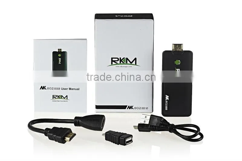Rikomagic MK802 IIIS MINI PC Blue Tooth Mobile Remote Control RK3066 A9 1GB RAM 8G ROM kodi