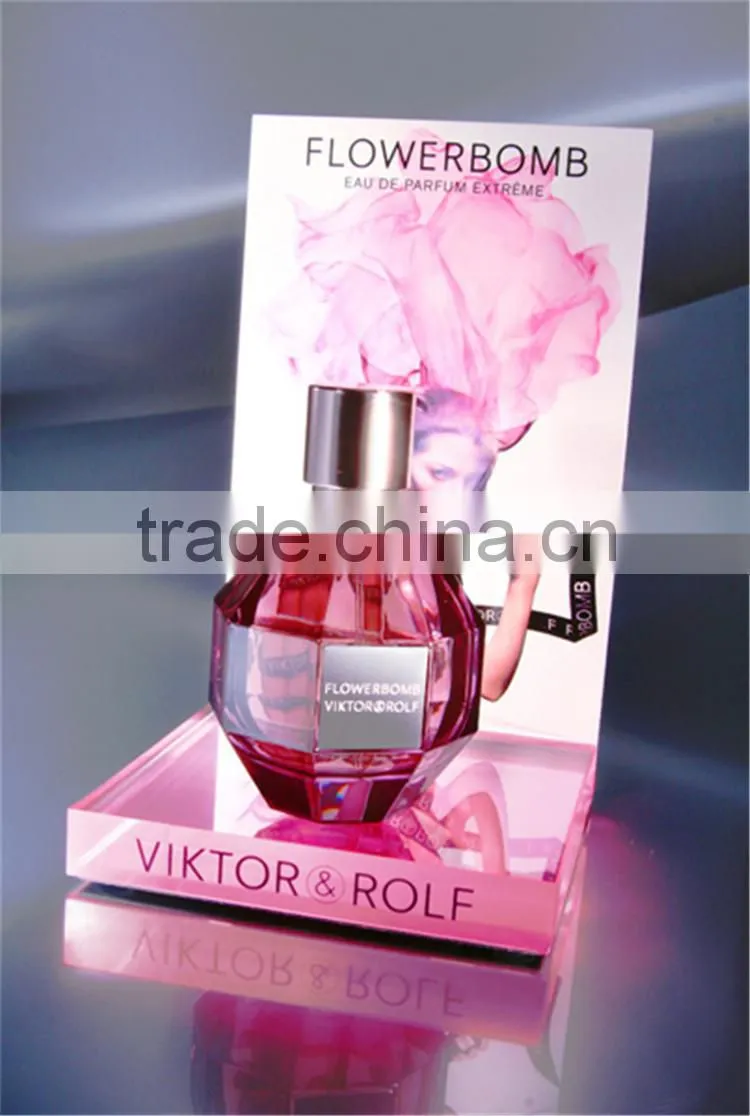 Acrylic perfume display showcase, display case, plexiglass perfume display stand