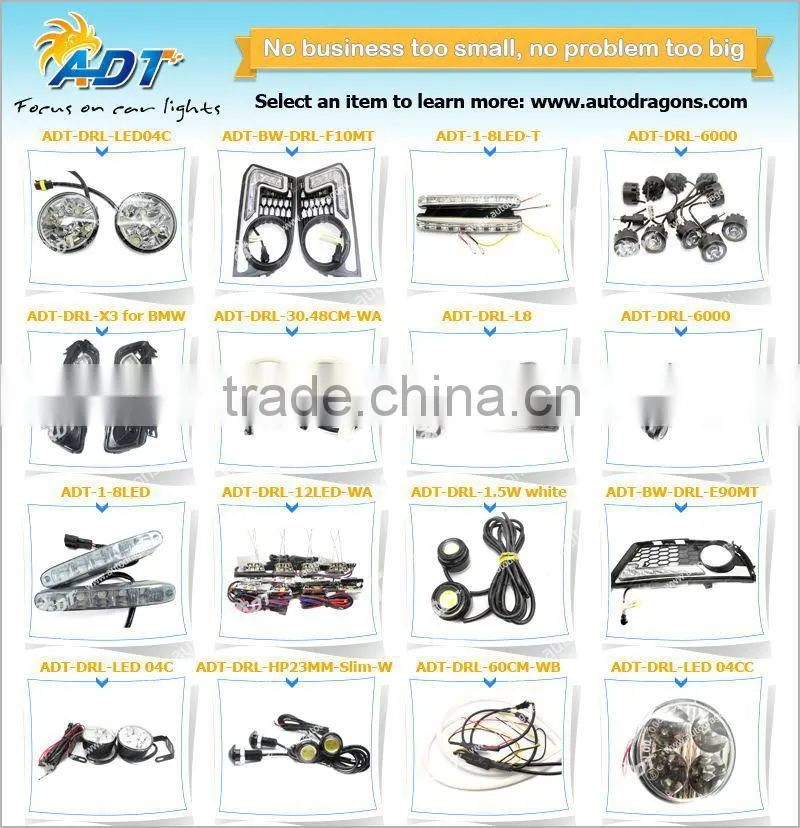 2 pcs White Bright 6 LED Car Driving Lamp Fog DRL Daytime Running lights 12v