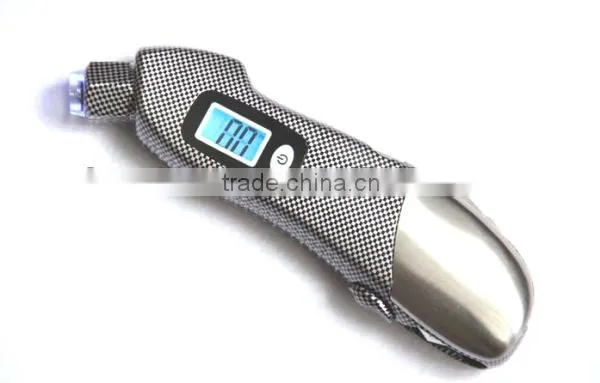 2015 Newly Multifunction 150PSI digital tire pressure gauge with Blue LED back light