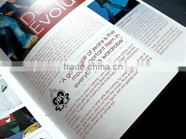 colorful printed custom cheap magazine/fashion magazine