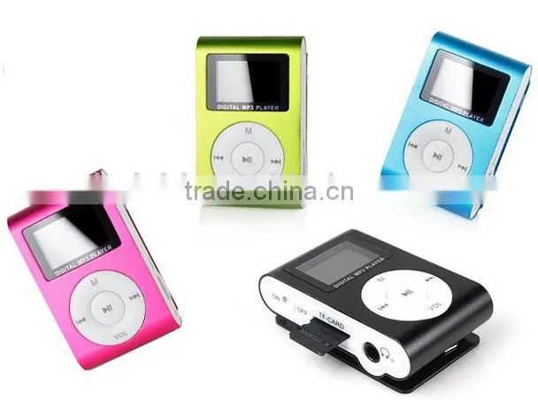 hot 2gb 4gb clip mp3 player with FM radio LCD display screen