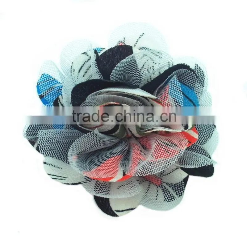 New design fancy fabric flower brooch for ladies