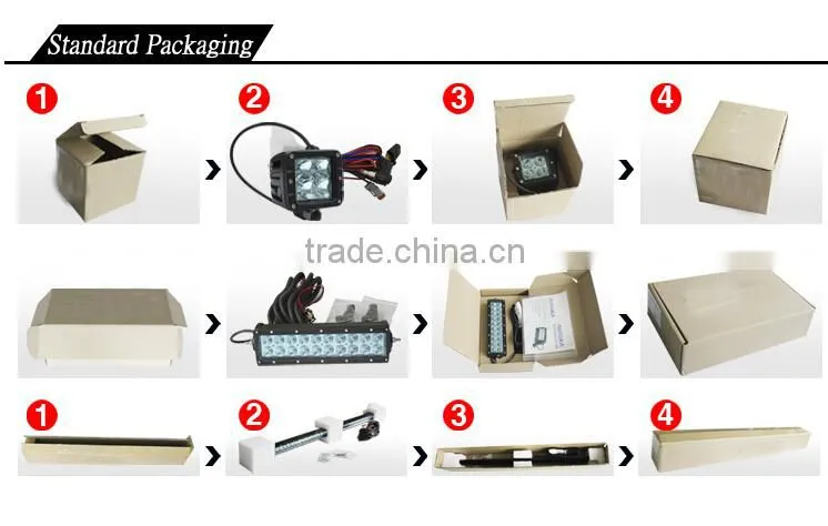 Single row led bar light, Jeep 4x4 250W 52 inch curved led bar light