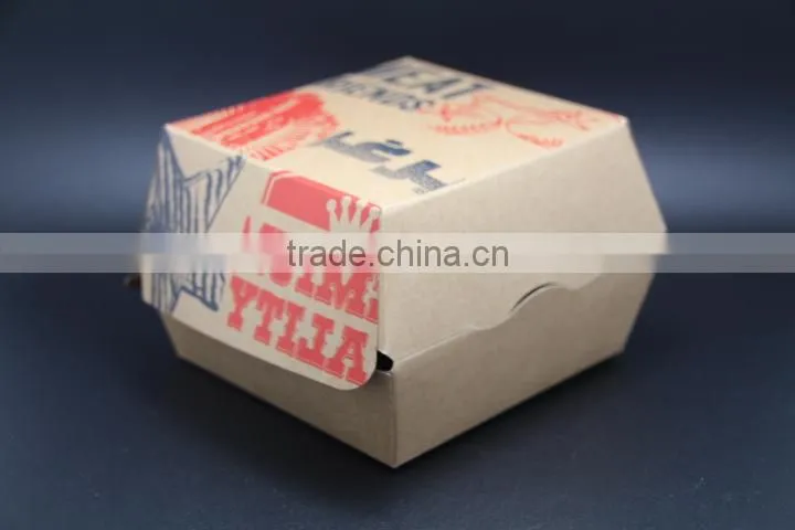 High quality disposable branded takaway kraft lunch paper container/ box