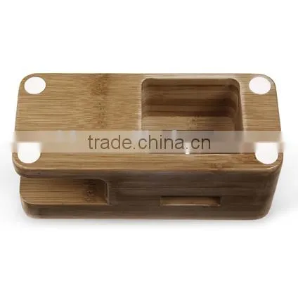 Bamboo Smart Watch and Phone Stand
