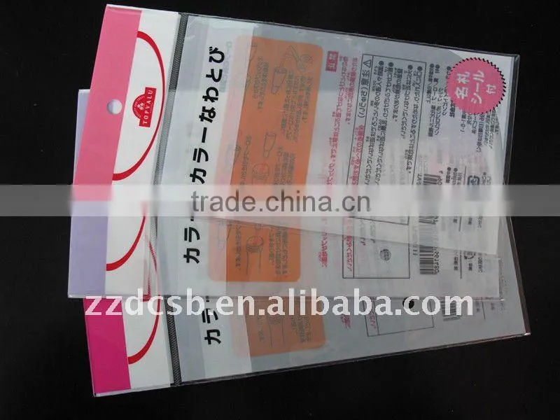 BOPP color printed header bag with adhesive tape