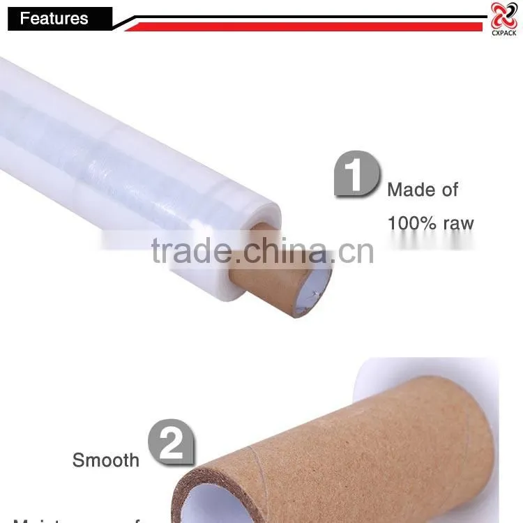 cheap transparent cast extended paper core hand use film