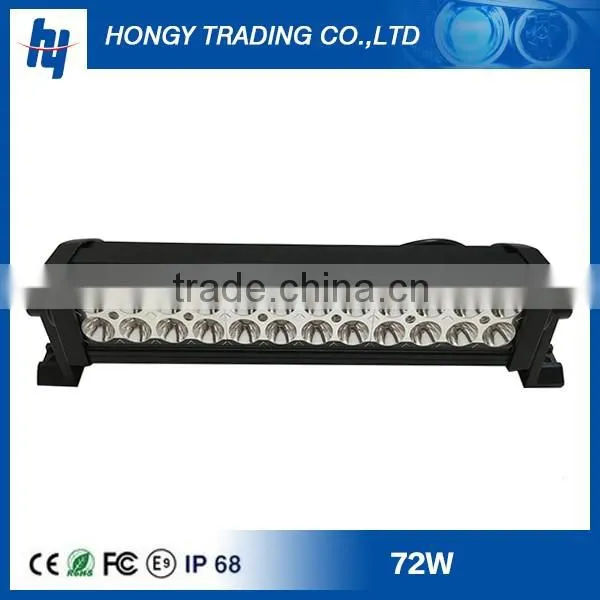 HOT Selling Battery Powered LED Off Road Light Bar 72W LED Flood Light Bar For Cars 12V
