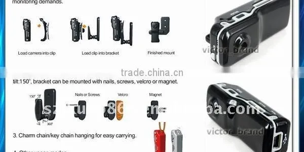 New AVI 720*480 Portable mini hidden camera