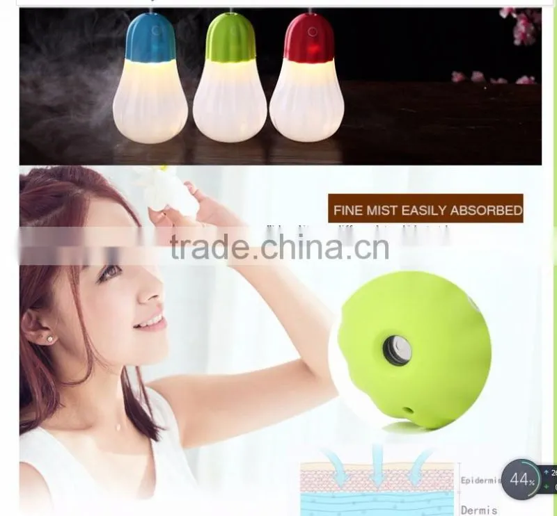 350ml ultrasonic mini cool mist humidifier with led nightlight for hot summer
