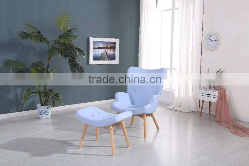 Elegant chair with E-01 E-01B fashion stool