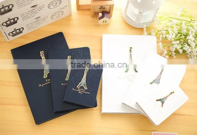 High Quality Eiffel Tower Blank Notebook Hardcover Blank Notebook Cheap Bulk