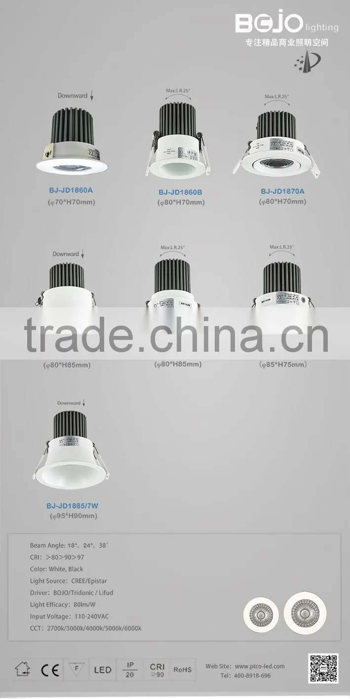 alibaba 7W cheap commercial ledpotlight