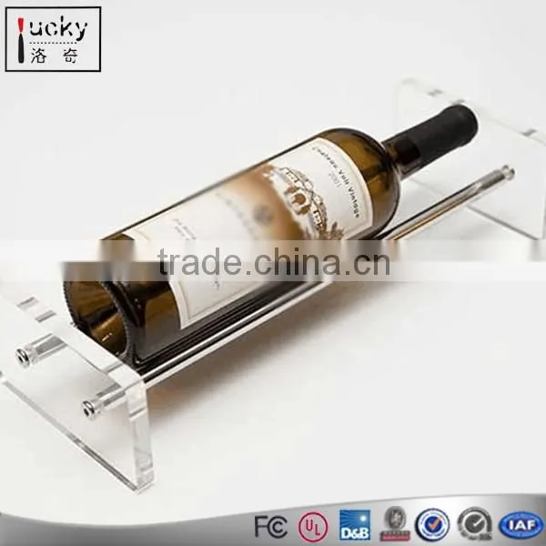 Factory custom one wine display stand witn 6 wine display holder/rack for bar set
